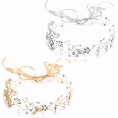 JAVRICK Handmade Bridal Hair Tiara Head Piece Women Girls Rhinestone Pageant Crown Hot Selling