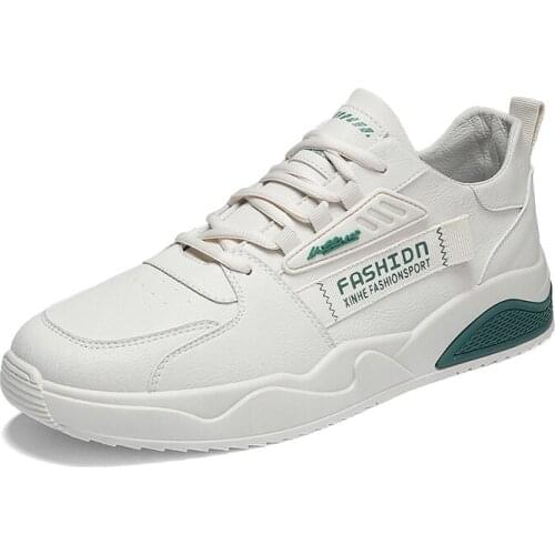 HIgh Quality Microfiber Leather Male Casual Sneakers White Outdoor Jogging Mans Casual Shoes Punching Breathable Mens Sneakers