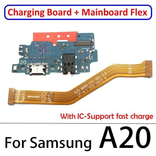 10Pcs Mainboard Main Board + USB Charging Port Charger Board Flex Cable For Samsung Galaxy A10 A20 A30 A40 A50 A60 A70 A80 A21s