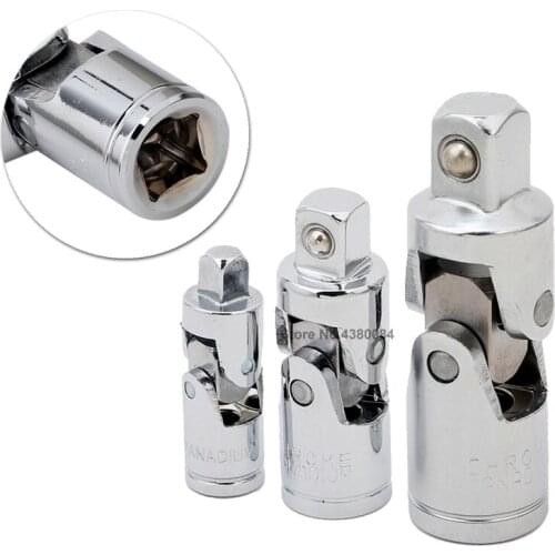 Multifunctional Universal Joint Socket Wrench Sleeve 1/4" 3/8" 1/2" Angle Extension Bar Socket Adapter For Ratchet Wrench Tools