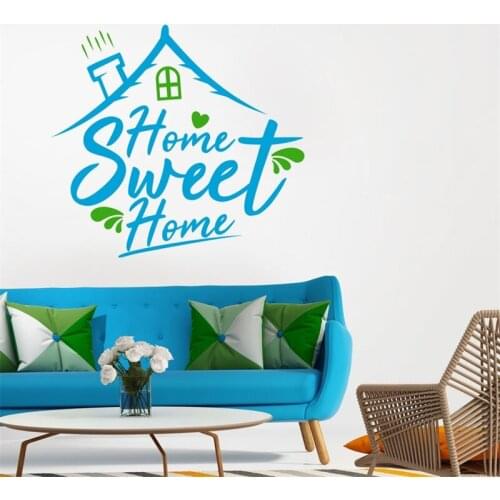 Wall Decal Quote Home Sweet House Love Heart Window Quote Living Room Bedroom Art Vinyl Sticker Decals Home Décor Murals HY1540