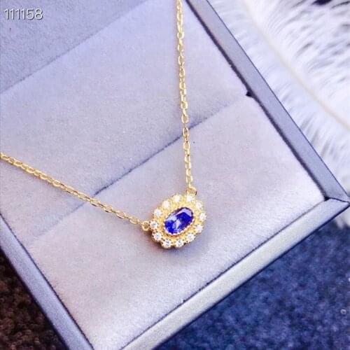 Natural tanzanite necklace, blue gemstone, 925 sterling silver, colored gemstone store, gemstones mined in natural mountains