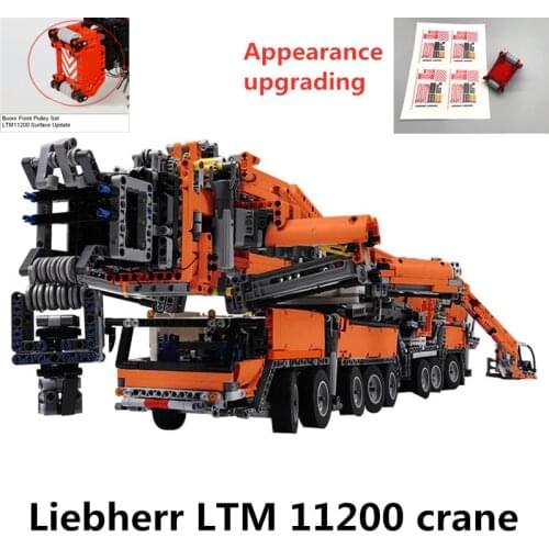NEW ing Technology Building Block Crane MOC Crane Liebherr Ltm11200 High Difficulty Remote Control Assembling Toy Boy Gift