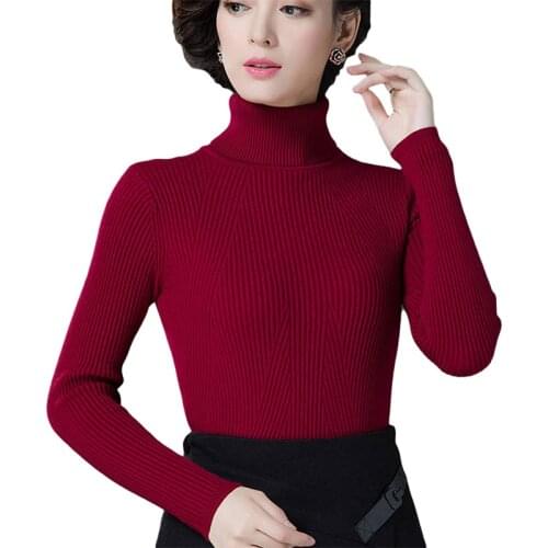 2020 New Cashmere Thick Turtleneck Sweater Female Autumn Winter Long-sleeved Slim Women Warm Sweater