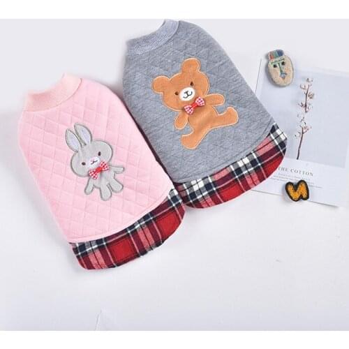 Dog Clothing Winter Pet Coat Jacket Cute Bear Outfit Cat Chihuahua Yorkie Puppy Costume Apparel Poodle Bichon Pomeranian Vest