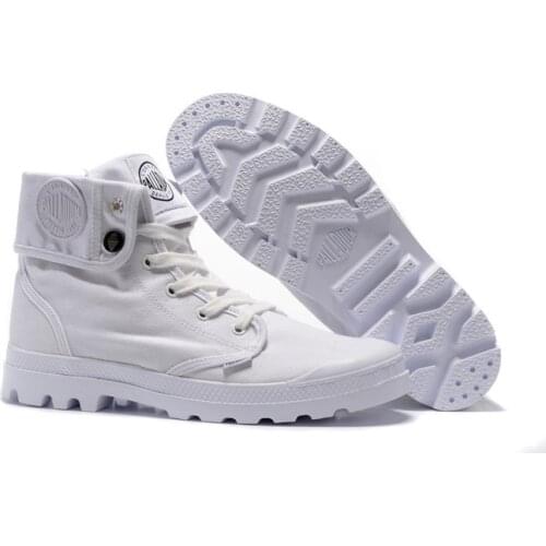PALLADIUM Women Baggy Low Soldiers Boots Canvas Casual Shoes Fashion Sneakers Shoes white Women Boots Size 36-39
