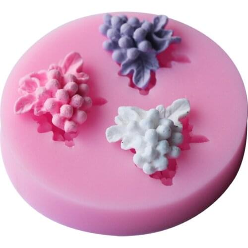 Mini Grape Fondant Cake Silicone Mold Chocolate Biscuits Molds Candy Ice Cube Pastry Mould Baking Cookies Cake Decoration Tools