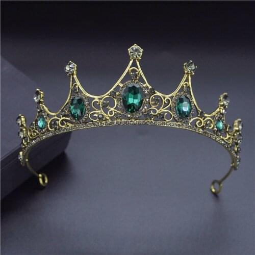 Baroque Crystal Rhinestone Tiaras Hairband Princess Small Tiara Wedding Crown Hair Jewelry Bridal Diadem Birthday Headband