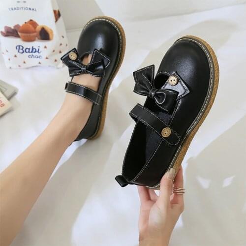 Japanese small leather shoes female 2020 autumn new soft sister cute uniform female student Mary Jane shoes big head doll shoes