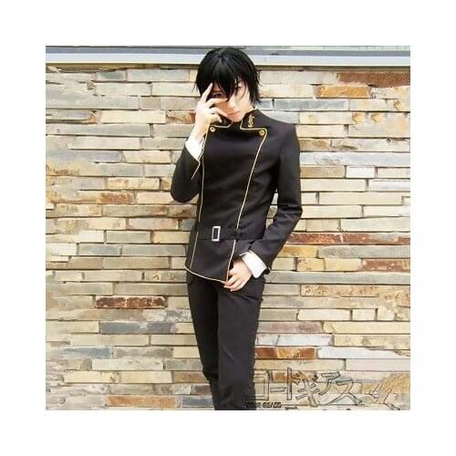 Hight Quality Anime CODE GEASS Lelouch of the Rebellion Lelouch Lamperouge Hallowmas Man Cosplay Costume Top + Pants + Belt