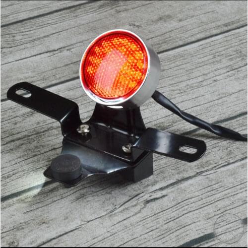 Cafe Racer Tail Brake Light Taillight Lamp Chrome for Suzuki GN125 GN 125 CNC rear light