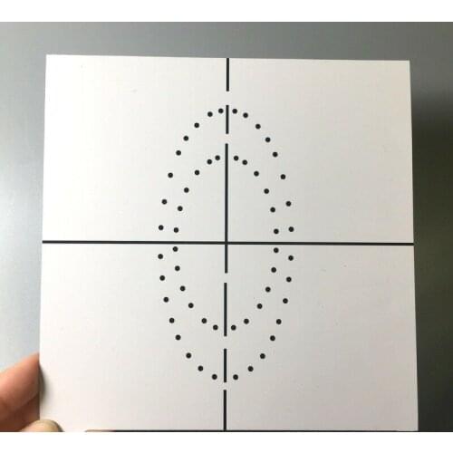 1 Piece Dental Rubber Dam Sheets Template Punch Hole Guide White Adult Child