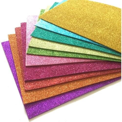 10pcs Sponge Paper Glitter Flash Gold Handcraft Foam Paper Sheets DIY Xmas Decoration