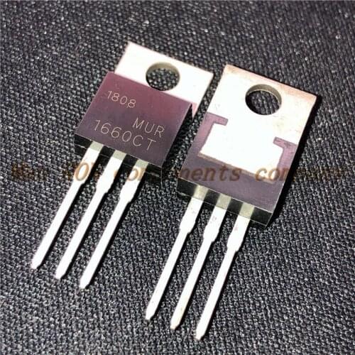 10PCS/LOT MUR1660CT TO-220 U1660G TO220 dual diode fast recovery original authentic In Stock