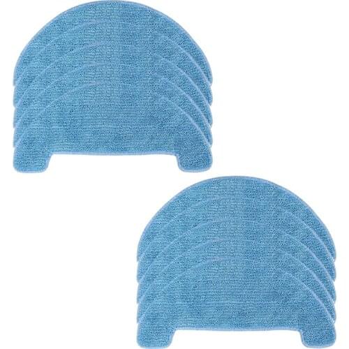 10Pcs Mop Cloths for Coredy R500 Replacement Wet-Dry Vacuum for Coredy R500+ Robot Vacuum Cleaner Parts