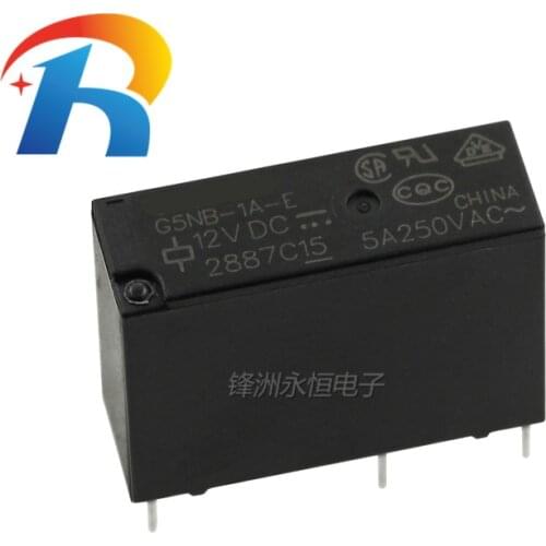 100% new original G5NB-1A-E-12VDC G5NB-1A-E 12VDC 12V 5A relay