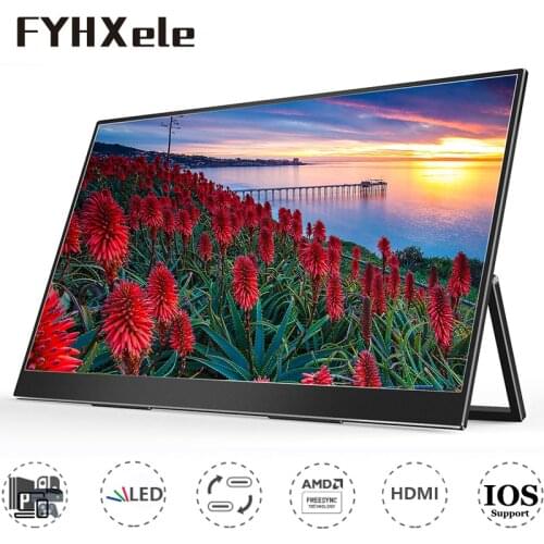17.3inch Portable Monitor 1080P FHD IPS LED Screen 60Hz NTSC45% HDMI USB-C for Laptop PC PS4 Xbox Switch Gift Cover Dual Speaker
