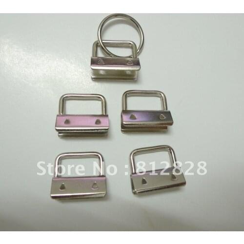 50 Sets 1'' 25MM Key Fob Hardware DIY sets with Key Ring LEAD FREE