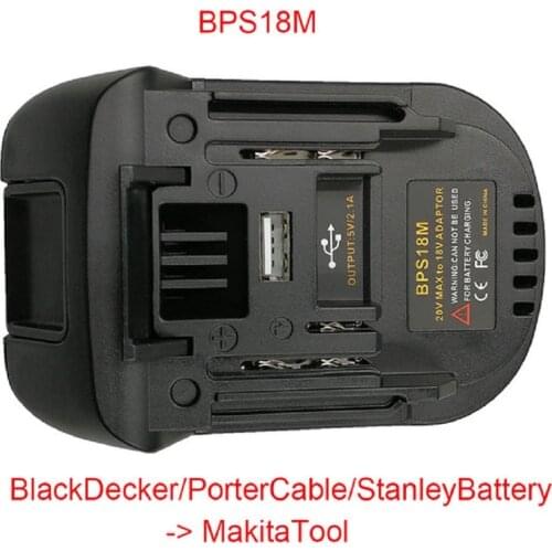 BPS18M DM18M BS18MT Battery Adapter For Porter Cable 20V Lithium Battery For Makita 18V Tool Bl1830 Bl1840 18V Battery