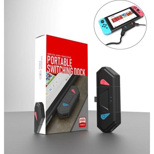 Wireless Bluetooth 5.0 Stereo Type-C Audio Transmitter Transceiver Adapter Support APTX LL SBC for Nintendo Switch/PS4/PC