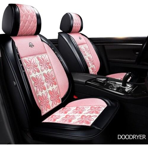 DOODRYER flax car seat covers For kia sportage rio stinger niro carens carnival cerato ceed optima soul k3 k5 car seats