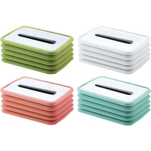 Tissue Case Waterproof Silicone Napkin Paper Case Facial Tissue Dispenser Box Holder Storage Bag for Home Car Office