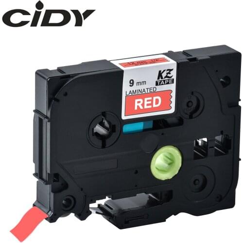 CIDY Tze 425 Tz425 white on red Laminated Compatible P touch 9mm tze-425 tz-425 tze425 Label Tape Cassette Cartridge