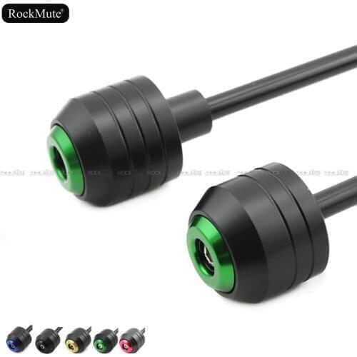 For KAWASAKI ZX-6R NINJA 2009 2010 2011 2012 2013 Motorcycle POM Front Rear Axle Fork Wheel Sliders Cap Pad Falling Protector
