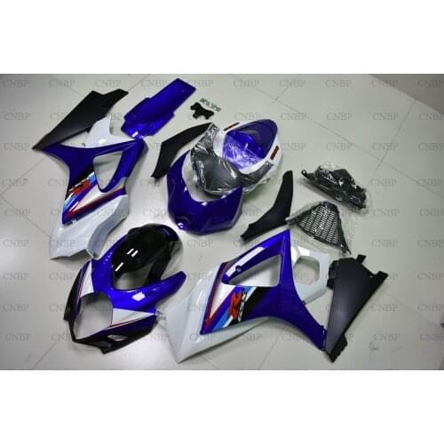 GSX-R1000 2007 - 2008 K7 Bodywork GSXR1000 08 Abs Fairing GSXR 1000 2008 Blue White Plastic Fairings