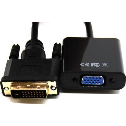 DVI to VGA Adapter Cable 1080P DVI-D to VGA Cable 24+1 25 Pin DVI Male to 15 Pin VGA Female Video Converter for PC Display