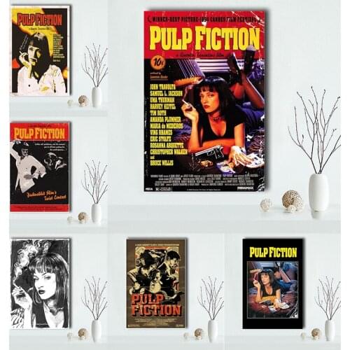 Classic Movie Quentin Tarantino Pulp Fiction Vintage Art Canvas Painting Funny Poster Pictures for Bedroom Home Decoration