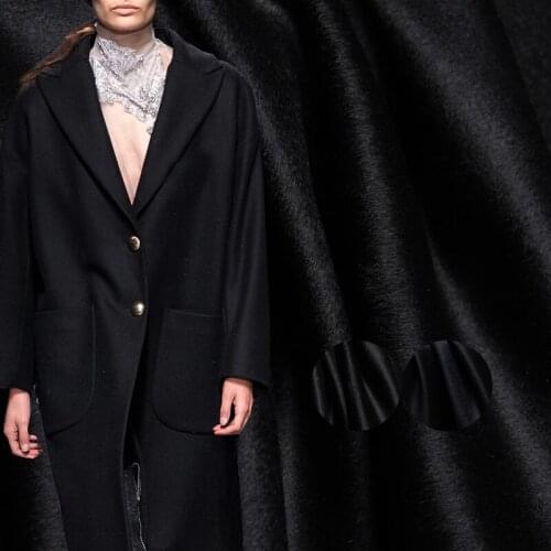 Red Raspberry Black Cashmere Wool Overcoating Fabrics Garment Materials Winter Overcoat Suits DIY Sewing Cloth Freeshipping