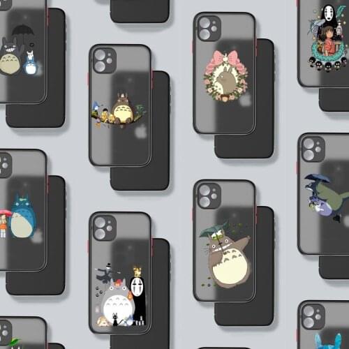 Spirited Away Phone Case For iphone 12 11 8 7 plus mini x xs xr pro max matte transparent cover