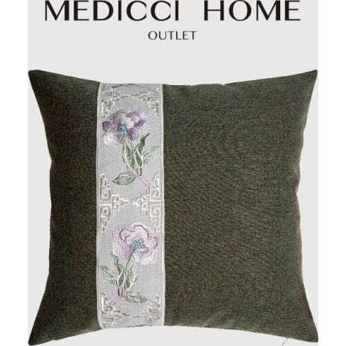 Medicci Home Japanese Tea Ceremony Floor Cushion Cover Natural Cotton Linen Blended Pillow Cases Restoration Hardware Decorating