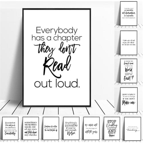 Minimalist Quotes Inspirational Picture Poster Canvas Print Painting Wall Art Living Room Home Decoration