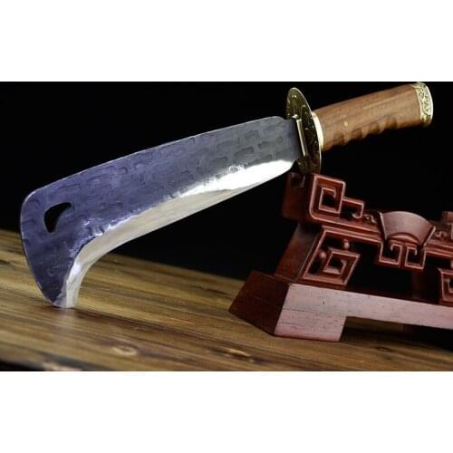Wood cutting knife mountain forest tree cutting knife longquan hand forging sickle ghost hand for agricultural logging machete
