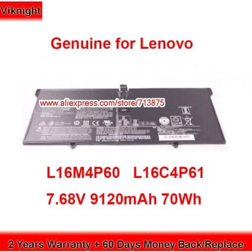 Genuine L16M4P60 Battery 5B10N01565 for Lenovo Yoga 131KB 6 Pro-13IKB 920 920-13IKB-80Y7 7.68V 9120mAh 70Wh