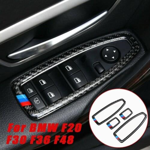 Car Door Window Switch Frame Cover Trim Window Glasses Lift Button Trim For BMW F20 F30 F34 F36 F48 1 3 4 Series