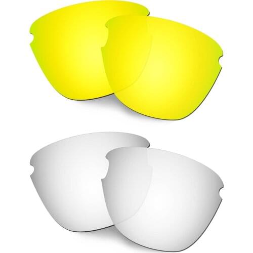 HKUCO Polarized Replacement Lenses For Frogskins Lite Sunglasses Gold/Silver 2 Pairs