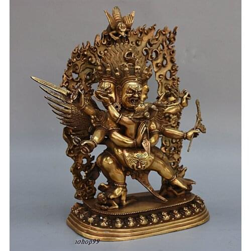 Christmas Tibet Buddhism Brass Copper Vajrakilaya Vajragilaya Dorje Purpa Buddha Statue halloween