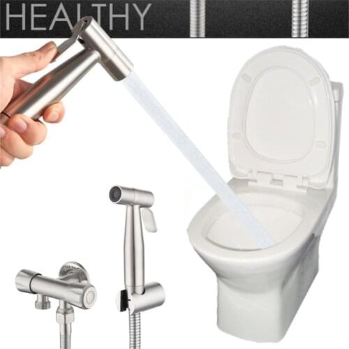 Handheld Toilet Bidet Faucet Sprayer Stainless Steel Bidet Spray Toilet Hand Spray Bidet Set Bathroom Shower Spray Self Cleaning