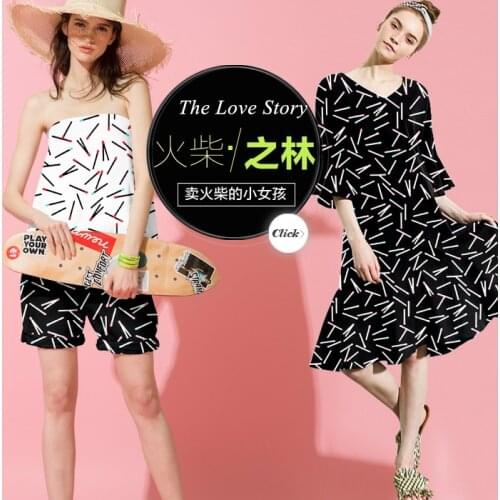 PRINTED SILK STRETCH SATIN 118cm width 19momme Pure Silk Fabric For Sewing Dresses Classic White and Black Printing