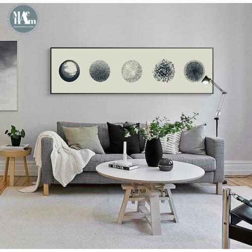 Nordic Abstract black and white art wall art Canvas Painting Prints long wall pictures for Living Room bedroom Morden Home Decor
