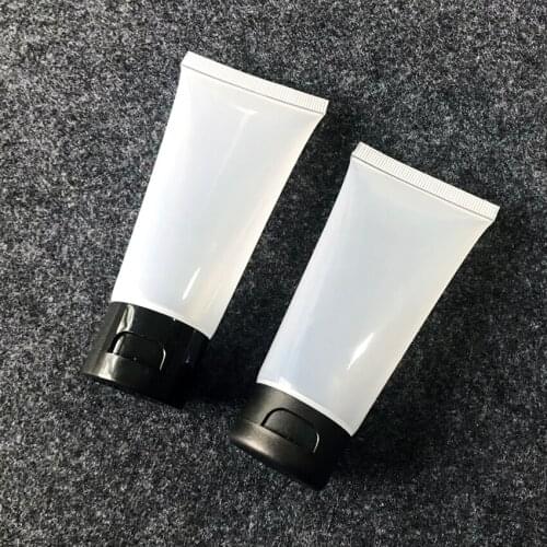 300pcs empty 50ml lotion transparent plastic soft tube for cosmetic skin care cream packaging,50g squeeze container bottles