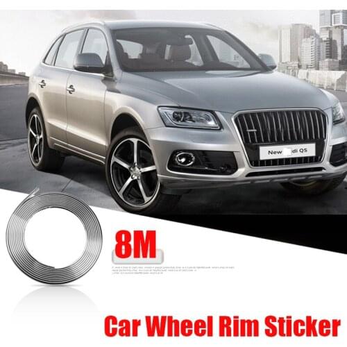 5m 8m 10m Car Wheel Protector Hub Sticker Car Decorative Strip Auto Rim/Tire Protection Care Cover Drop Ship Car-styling 5mm 8mm