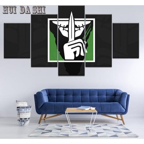 5 piece canvas art HD print Rainbow Six caveira logo game poster paintings for living room modern home wall decor free shipping