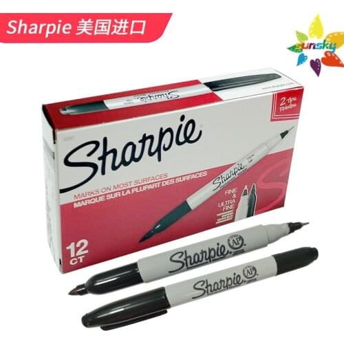 Black red US prismacolor Sharpie double head marker Low temperature University Laboratory permanent Industrial marker 0.5mm 1mmm
