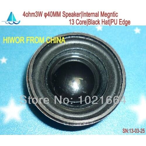 10pcs Acoustic Loudspeaker 4 Ohm 3W 40MM Speaker Internal Magnetic 13 Core Black Hat PU Edge