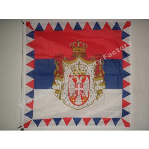 Serbia President Flag 120X120cm (4x4FT) 120g 100D Polyester Double Stitched High Quality Free Shipping