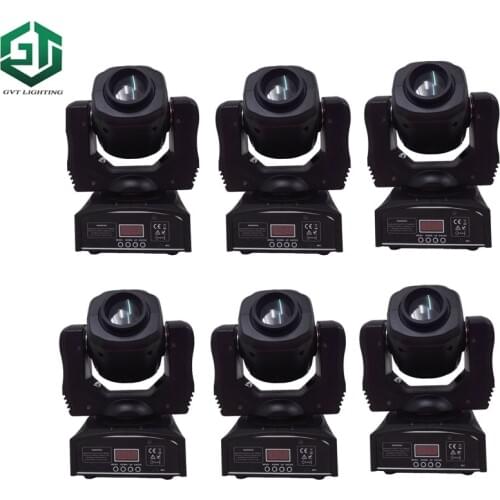 6pcs/lot Hot sell high brightness 60W spot moving head light stage dj DMX512 60 watt led mini gobo moving heads
